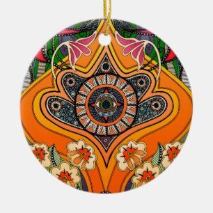 minnie green ceramic ornament