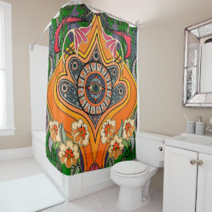 MINNIE green Shower Curtain