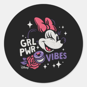 Minnie Power S Classic Round Sticker
