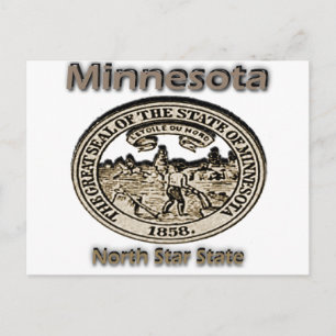 Minnnesota North Star State Seal Postcard