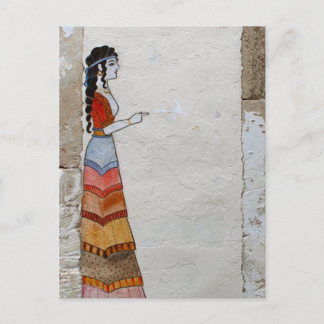 Minoan Lady Greek Art Postcard (Front)