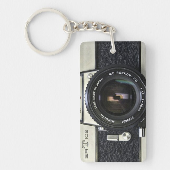 Minolta Vintage Camera Acrylic Keychain (Front)