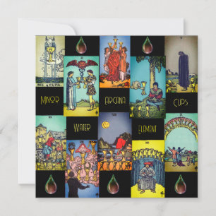 Minor Arcana Water Element Cups    Holiday Card
