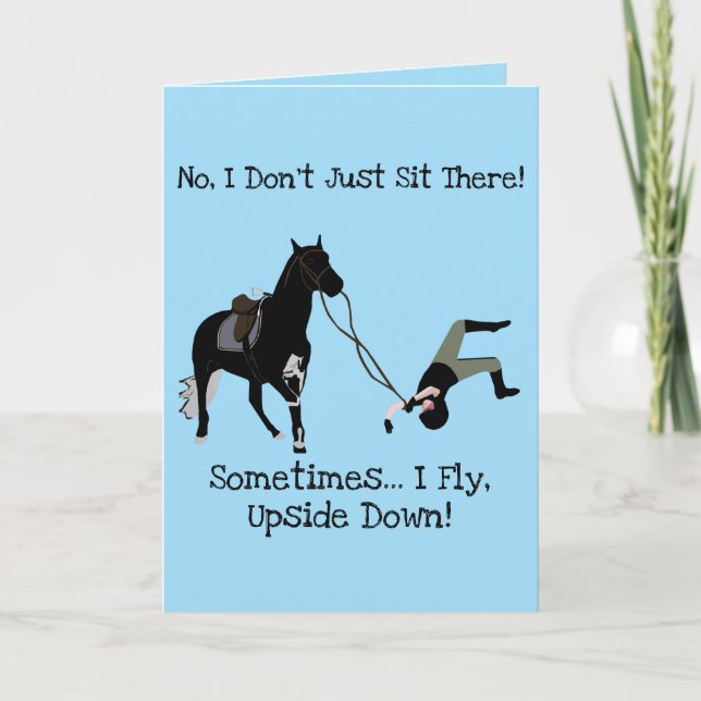 Minor Horse Fall Get Well Card (Front)