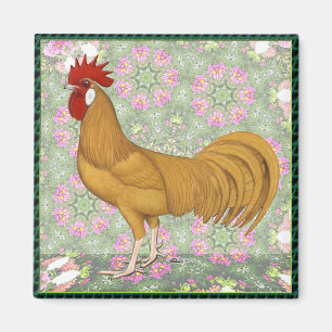 Minorca:  Old-fashioned Rooster Magnet