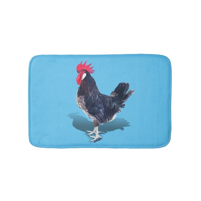 Minorca Rooster Bath Mat (Front)