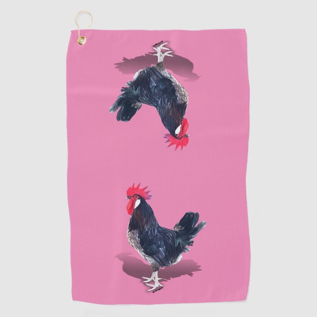 Minorca Rooster Golf Towel (Front)