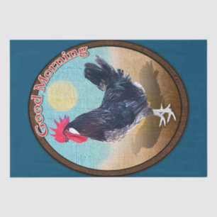 Minorca Rooster Good Morning Vintage Oval Tissue Paper