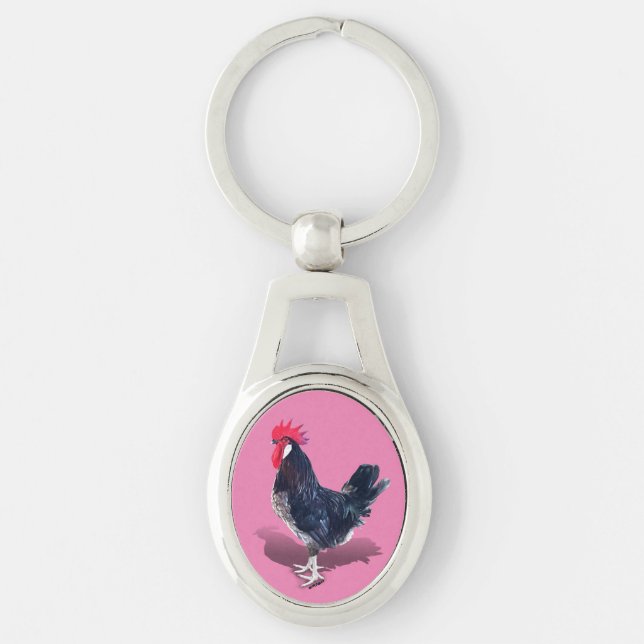 Minorca Rooster Key Ring (Front)