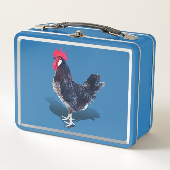 Minorca Rooster Metal Lunch Box (Front)