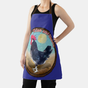 Minorca Rooster Rise and Shine Vintage Oval Apron