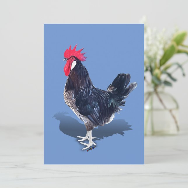 Minorca Rooster Thank You Card (Standing Front)