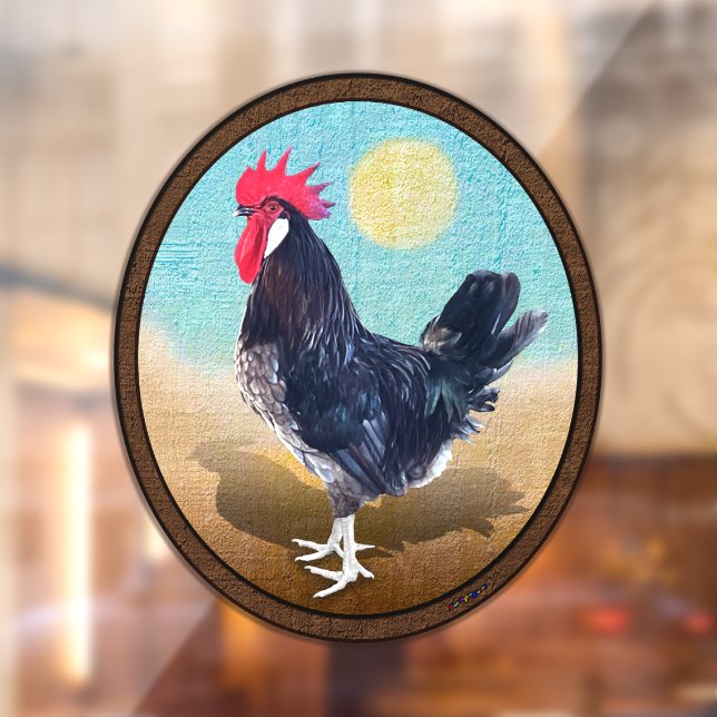Minorca Rooster Vintage Oval  (Sheet 2)