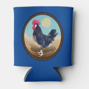 Minorca Rooster Vintage Oval Can Cooler
