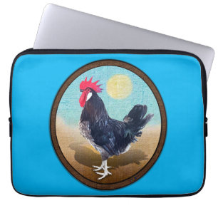 Minorca Rooster Vintage Oval Laptop Sleeve