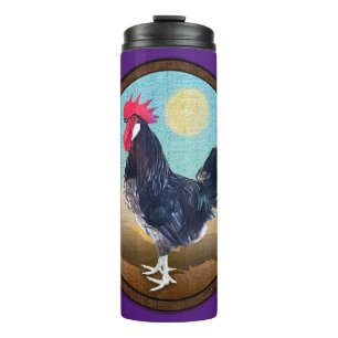 Minorca Rooster Vintage Oval  Thermal Tumbler