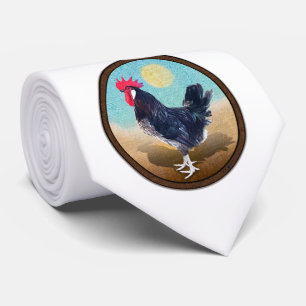 Minorca Rooster Vintage Oval Tie