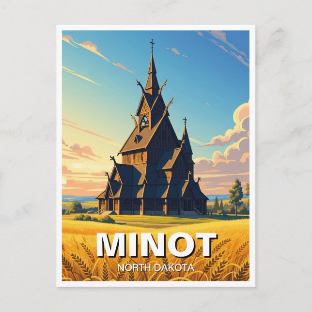 Minot Park North Dakota Postcard (Front)