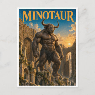 Minotaur, Gothic Fantasy Monster Postcard