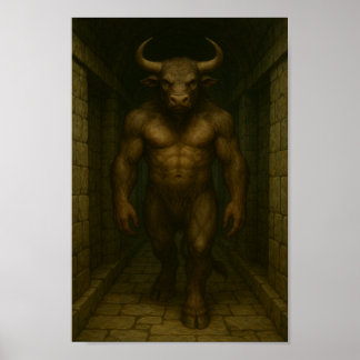 Minotaur in the Maze–The Labyrinth’s Living Legend Poster
