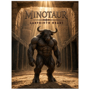 Minotaur Labyrinth Heart Dark Cinema Postcard