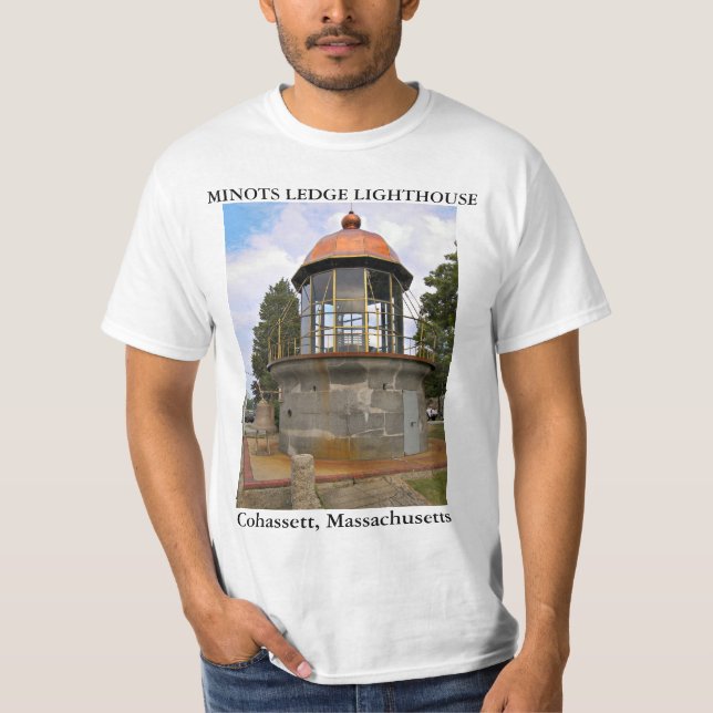 Minots Ledge Lighthouse, Cohassett Massachusetts T-Shirt (Front)