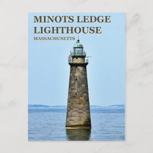 Minots Ledge Lighthouse, Massachusetts Postcard