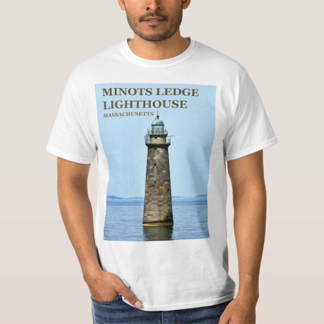 Minots Ledge Lighthouse, Massachusetts T-Shirt (Front)