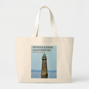 Minots Ledge Lighthouse Massachusetts Tote Bag