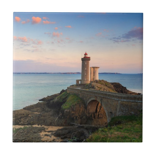 Minou Lighthouse in France Ceramic Tile (Front)