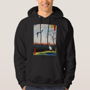 Minowa, Kanasugi, Mikawashima by Utagawa Hiroshige Hoodie