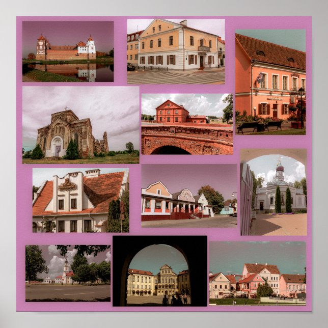 Minsk Mir Brest Architecture Belarus Poster (Front)