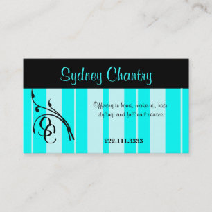 Mint and Black Stylish Business Card