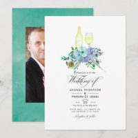Mint and Blue Boho Wine Tasting Wedding