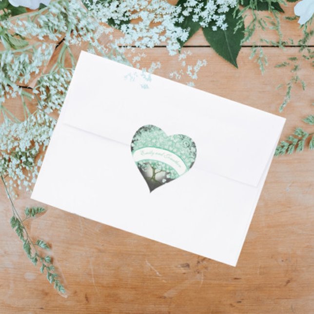 Mint and Blue Floral Wedding Seal (Creator Uploaded)