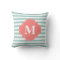 Mint and Coral Stripes Monogram