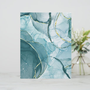 Mint and gold marble