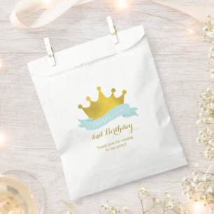 Mint and Gold Princess Birthday Party Favour Bag