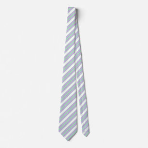 Mint and lilac candy stripes tie