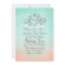 Mint and Peach Bohemian Wedding Invitation