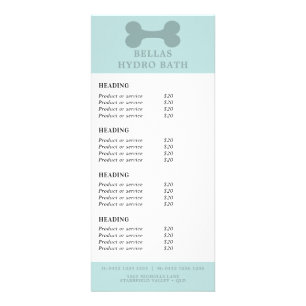 Mint And Teal Dog Bone Rack Card