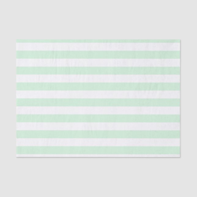 Mint and White Striped Tissue Paper (Front)