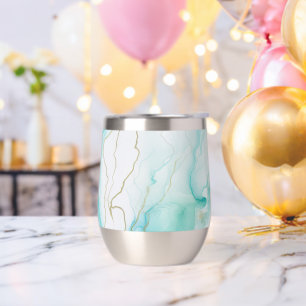 Mint Aqua Ink Marble