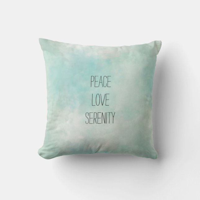 Mint Aqua Tie Dye Cushion (Front)