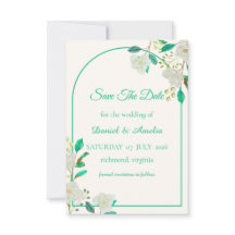 Mint Arch Save the Date Card