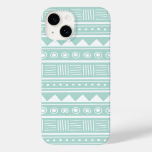 Mint Aztec Tribal Pattern Case-Mate iPhone 14 Case