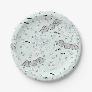 Mint Batty, Stars & Moons Spooky Cute Paper Plate