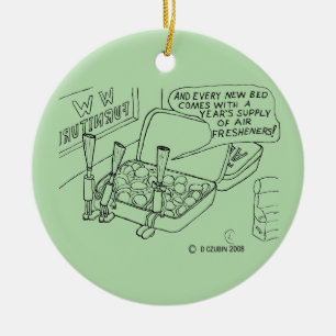 Mint Bed Ceramic Ornament