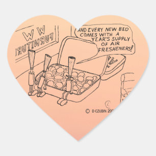 Mint Bed Heart Sticker