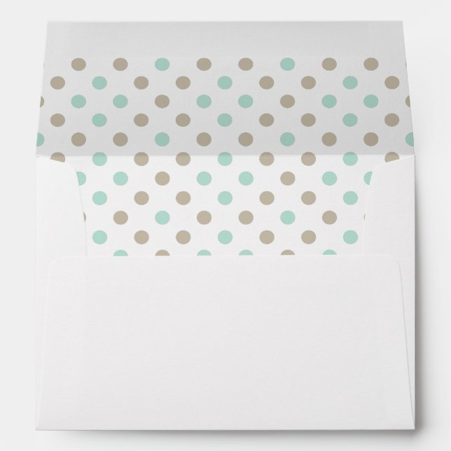 MINT BISQUE DOTS STRIPES Envelope (Back (Bottom))